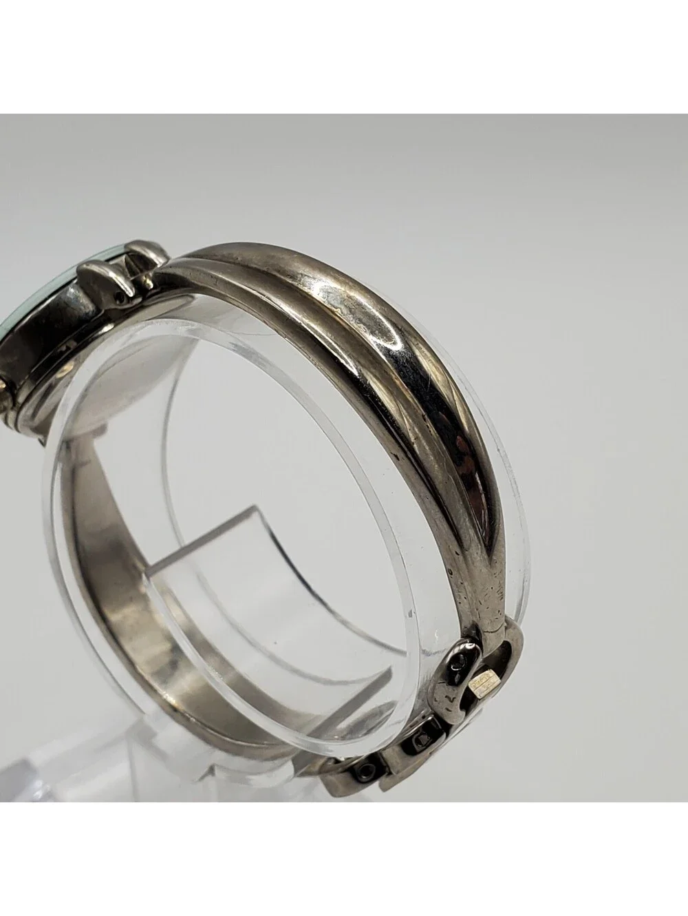 Relic Mirror Style Watch Women 22mm Silver Tone New Battery